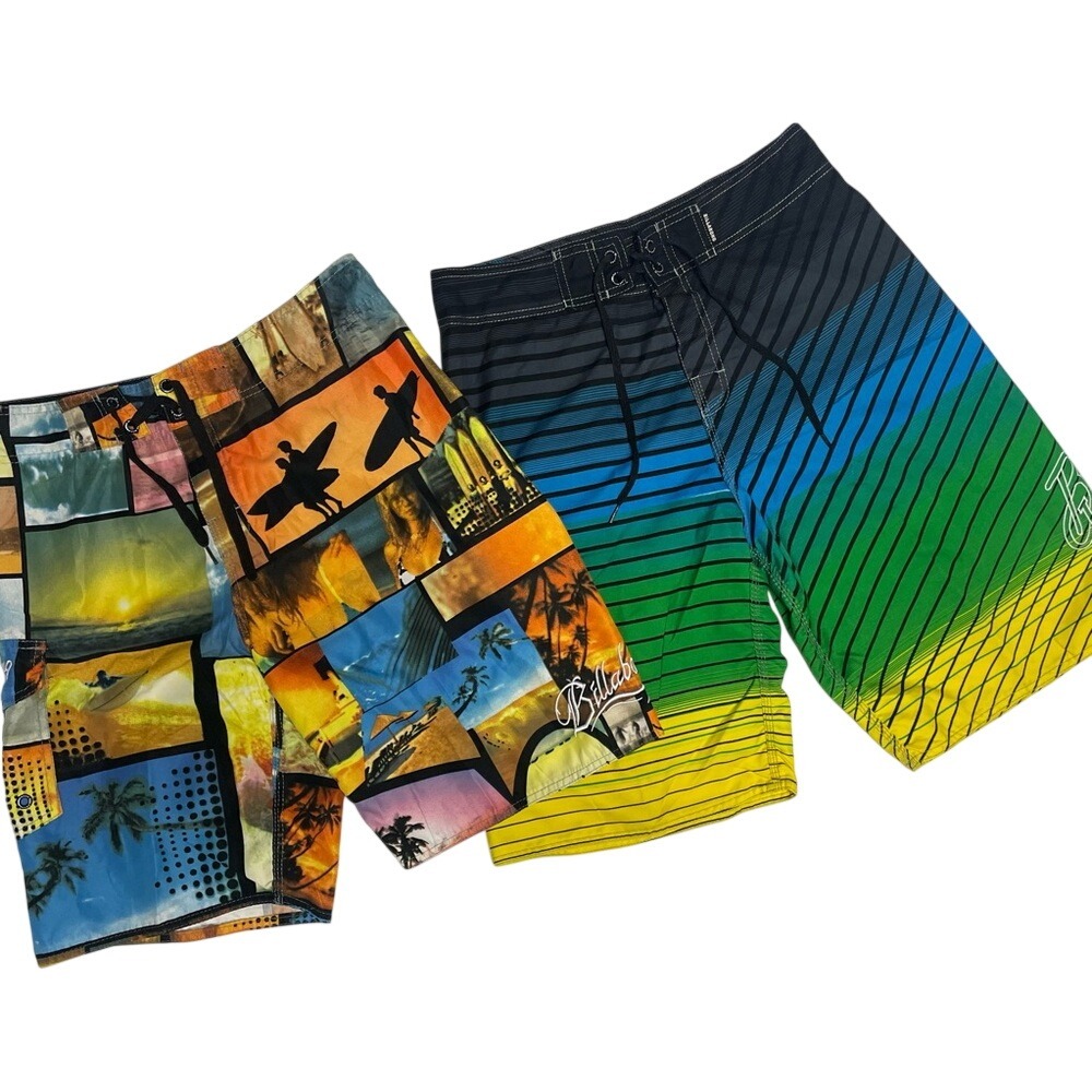 Billabong‎ Hybrid Multicolor Board Shorts Bundle of 2 Men's 32